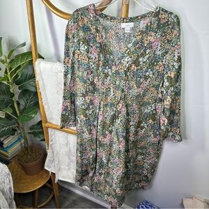 J.Jill Floral Tunic Dress sz L